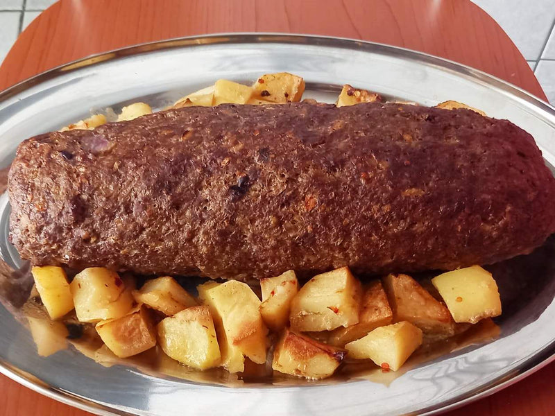 Greek Style Meatloaf / Burgers with Potatoes
