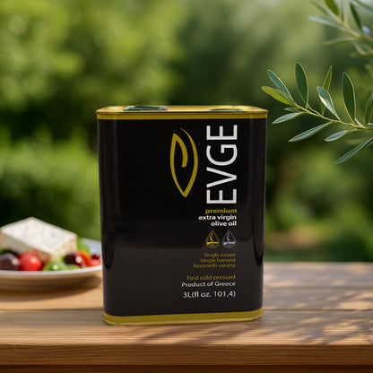 EVGE Extra Virgin Olive Oil – 3L (101 fl oz) Can – 2026 Harvest