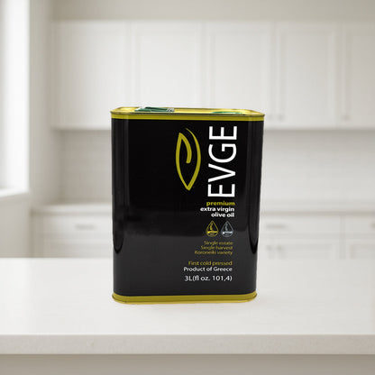 EVGE Extra Virgin Olive Oil – 3L (101 fl oz) Can – 2026 Harvest