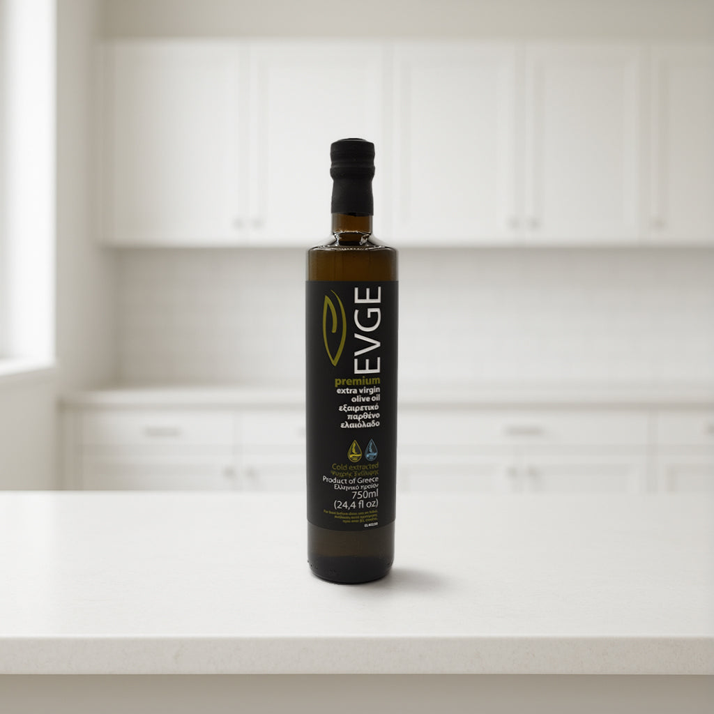 EVGE Extra Virgin Olive Oil – 750 ml (25.4 fl oz) Unfiltered Bottle – 2025 Harvest