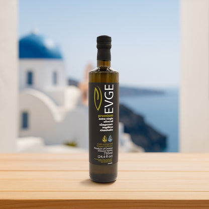EVGE Extra Virgin Olive Oil – 750 ml (25.4 fl oz) Unfiltered Bottle – 2025 Harvest