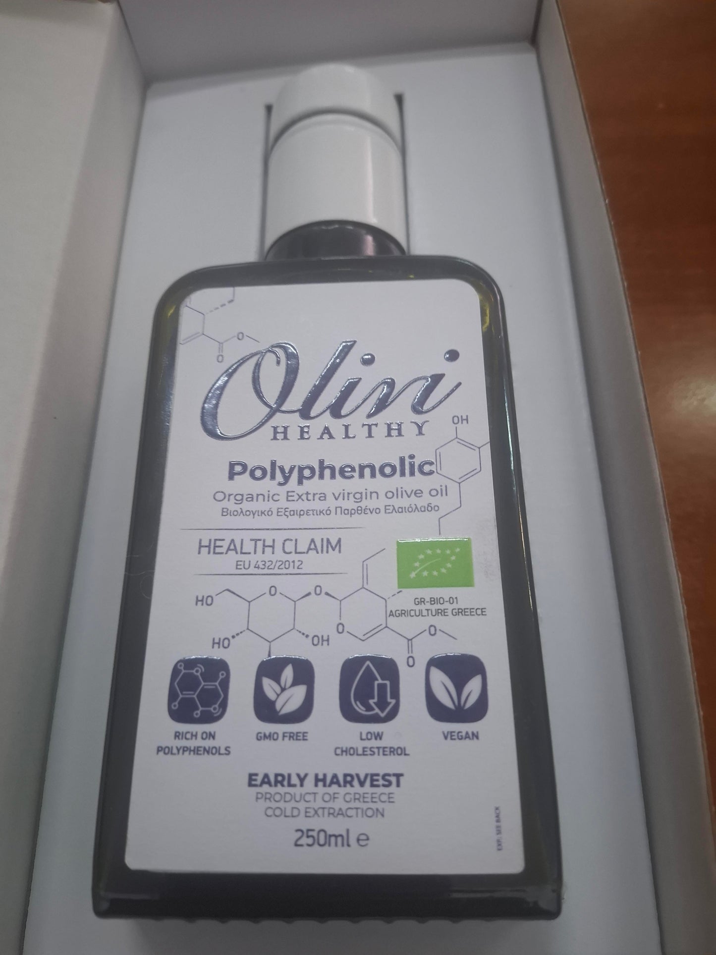 Olivio High Polyphenol Organic Extra Virgin Olive Oil 250ml (8.4 fl oz) 2026 harvest