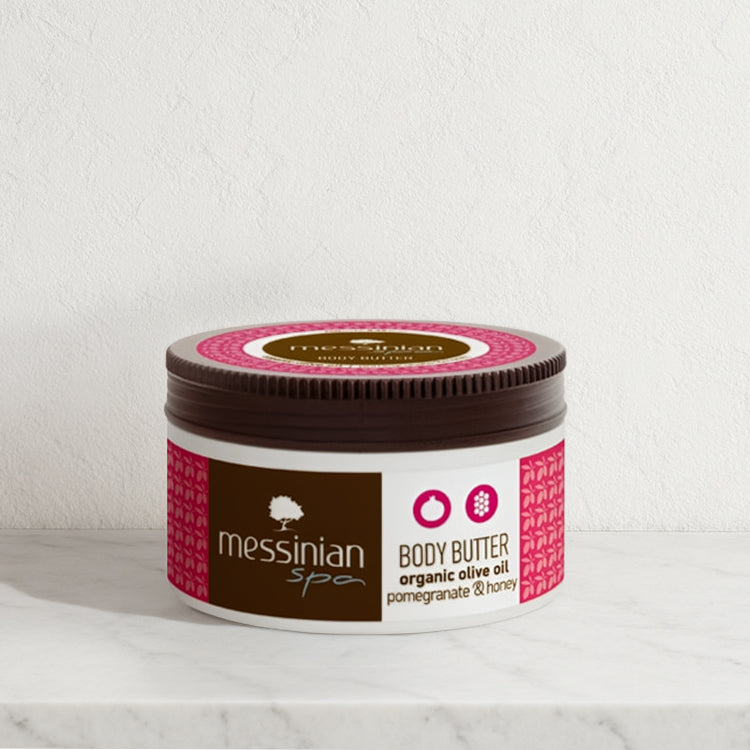 Body Butter – Shea & Cacao, Kalamata PDO Olive Oil, Honey & Pomegranate 250 ml (8.5 fl oz)